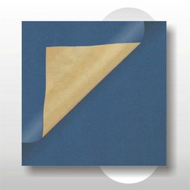 Cadeaupapier 30 cm breed BLAUW kraft 200 mtr