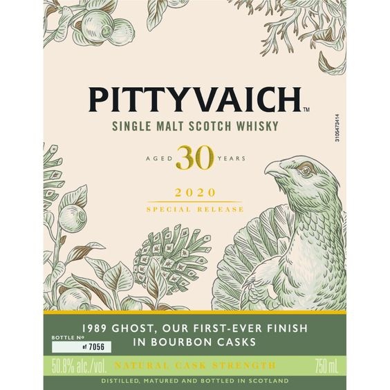 Original Distillery Bottling PITTYVAICH 30 Y 1989-2019 50.8 % DIAGEO SPECIAL RELEASE ED2020
