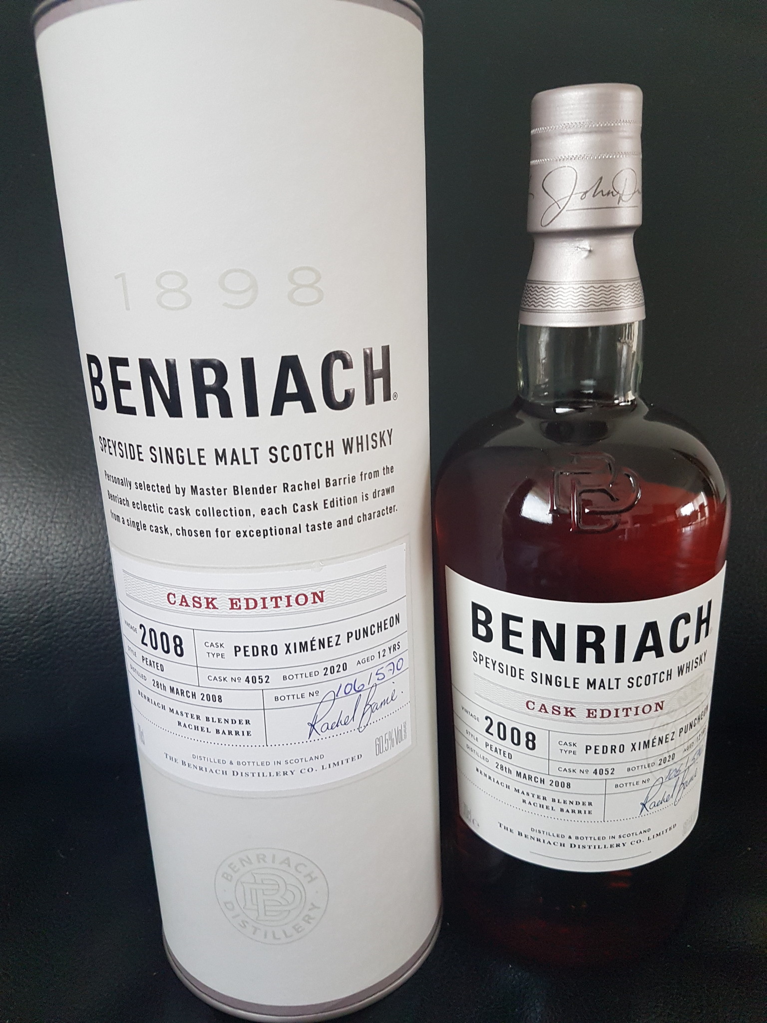 Original Distillery Bottling Benriach 12Y 2008-2020  cask edition pedro ximénez puncheon 60.5%