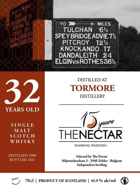 The Nectar OF The Daily Dram Tormore  32Y 1988-2021   45.9% Daily Dram The Nectar