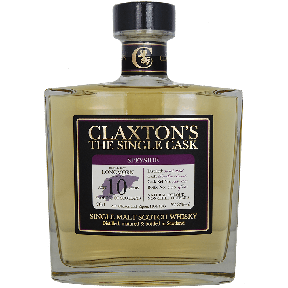 Claxton's Longmorn 10Y 2008-2019 52.8%  Claxton's cask nr 1960-1223