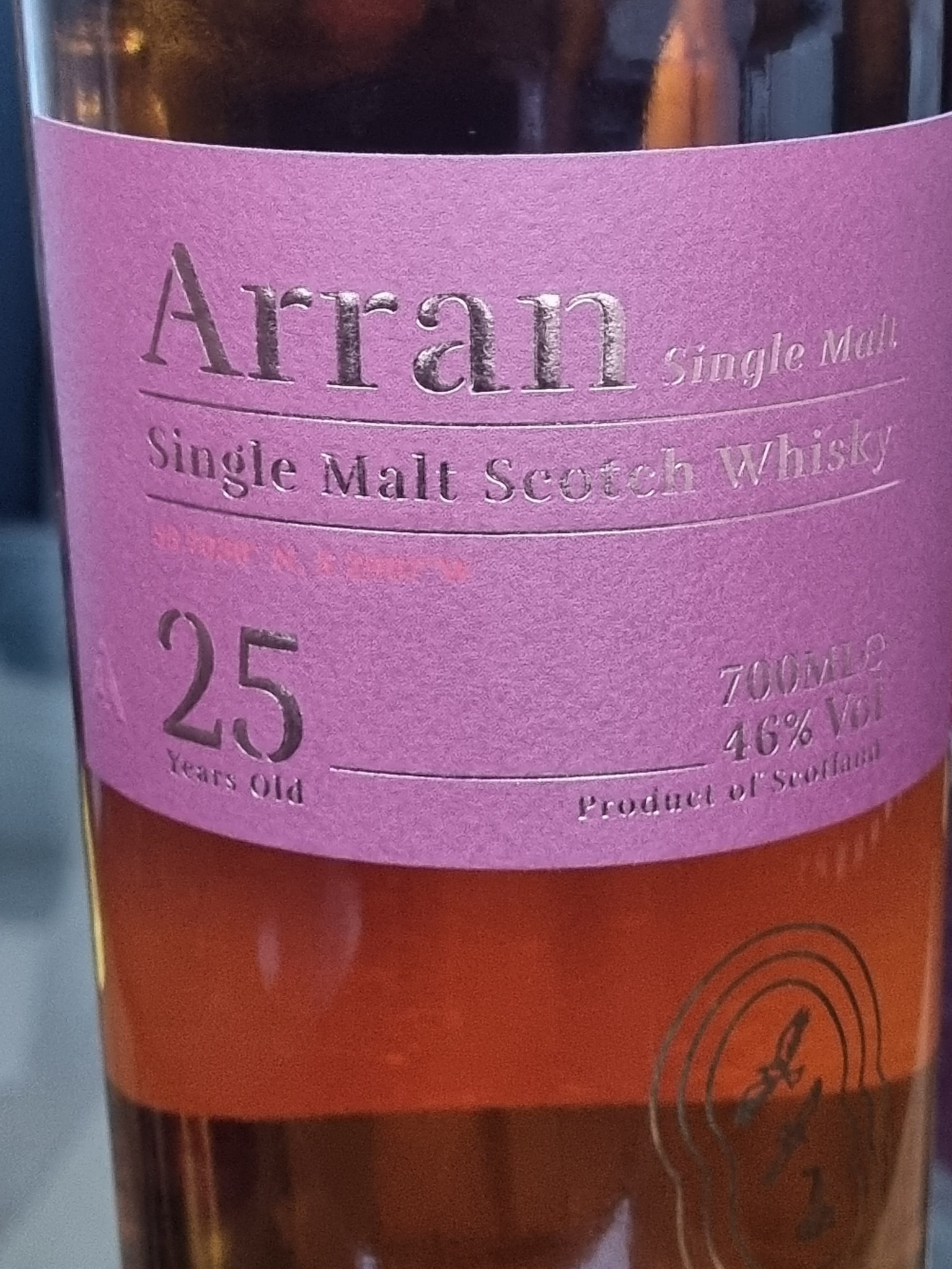 Original Distillery Bottling Arran 25 Y 46% DISTILLERY BOTTLING  ED.2022