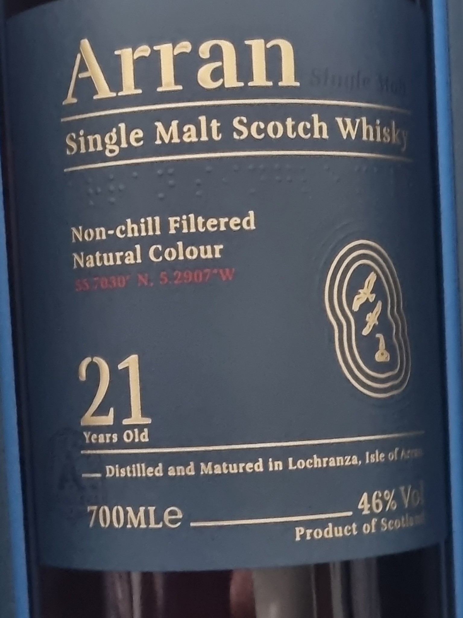 Original Distillery Bottling Arran 21Y 46% Limited edition OB