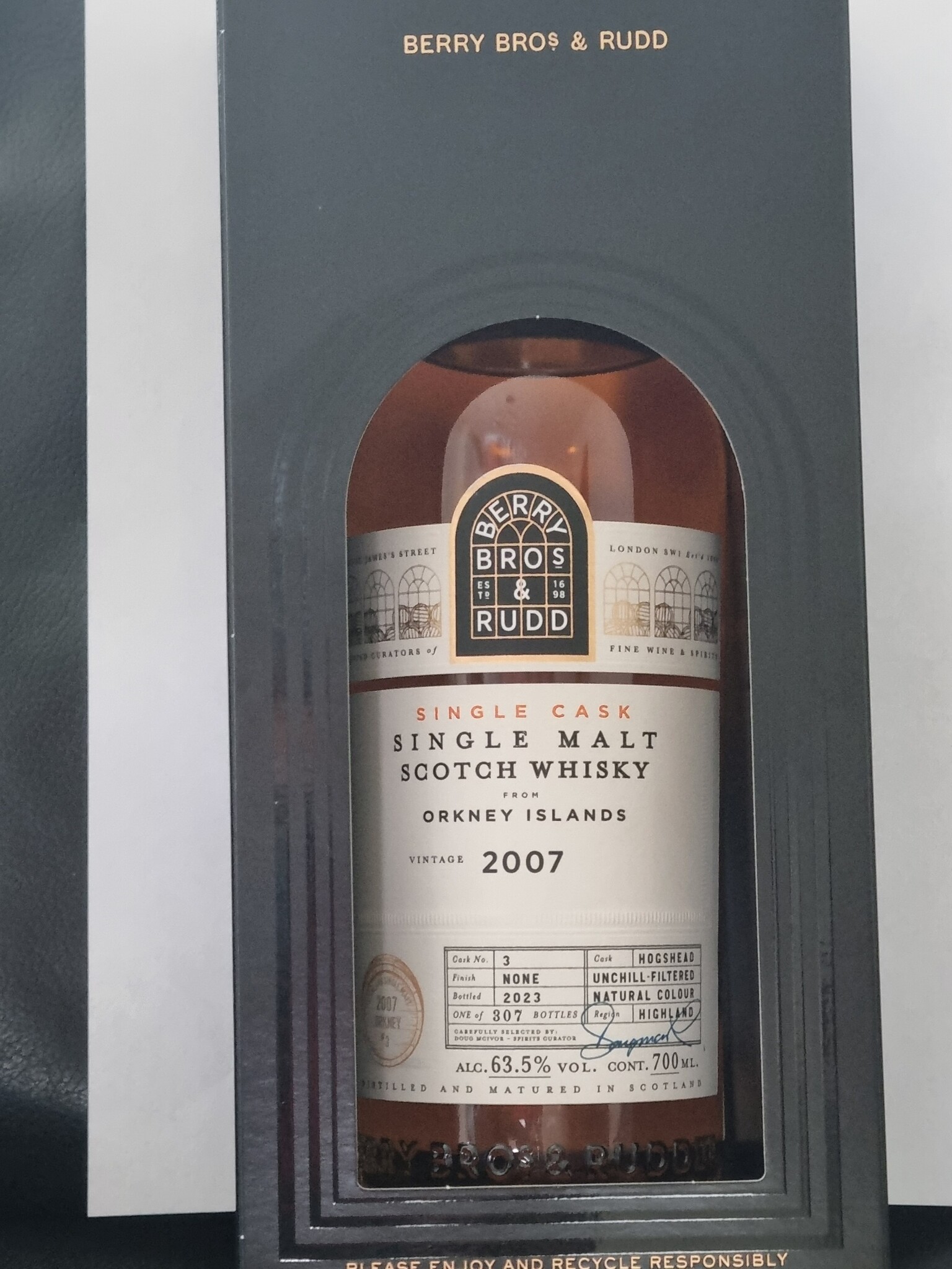 BERRY BROSS & RUDD UNNAMED ORKNEY VINTAGE 2007-2023 63.5%  BERRY BROS &RUDD