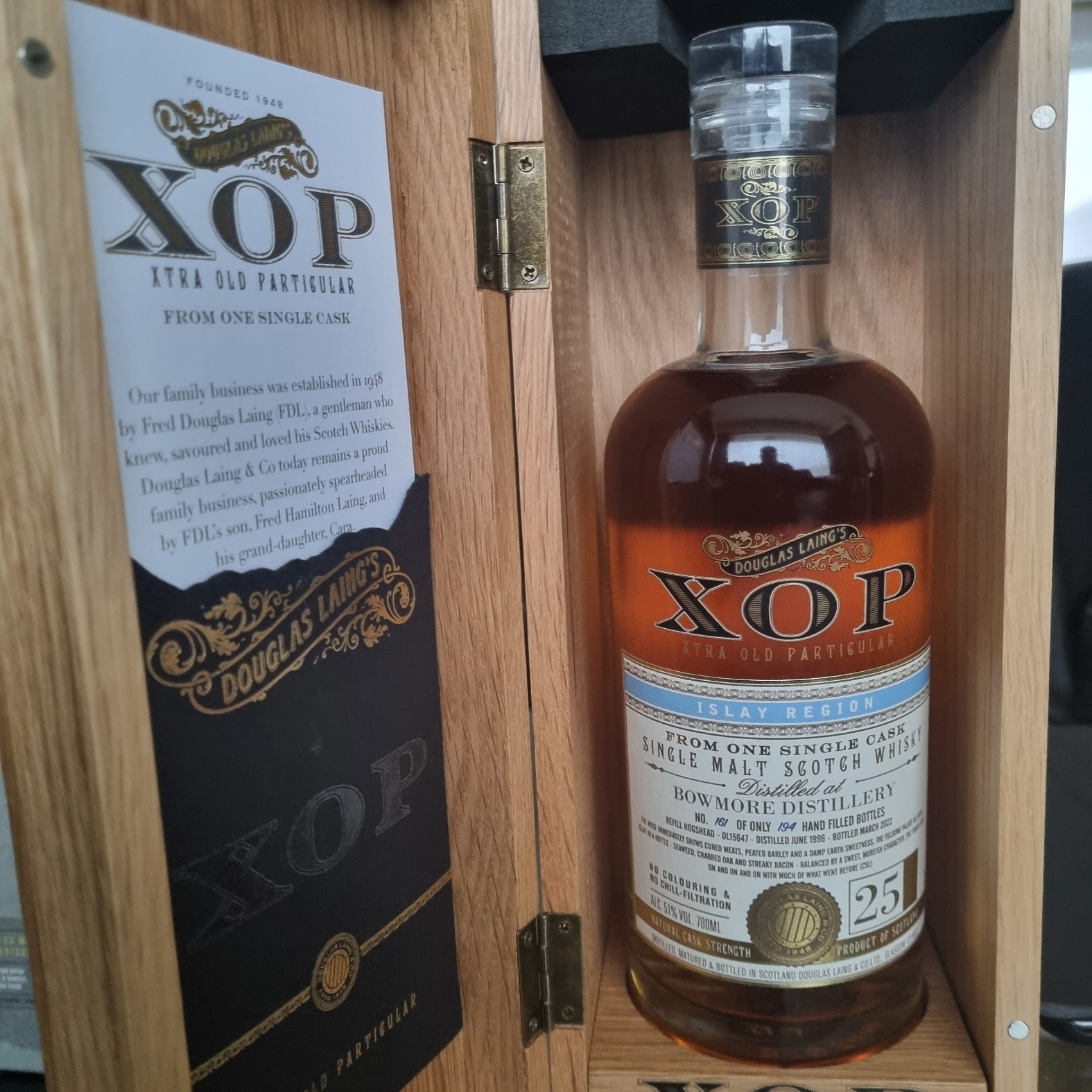 Douglas Laing BOWMORE 25Y 1996-2022 51% DOUGLAS LAING XOP RANGE