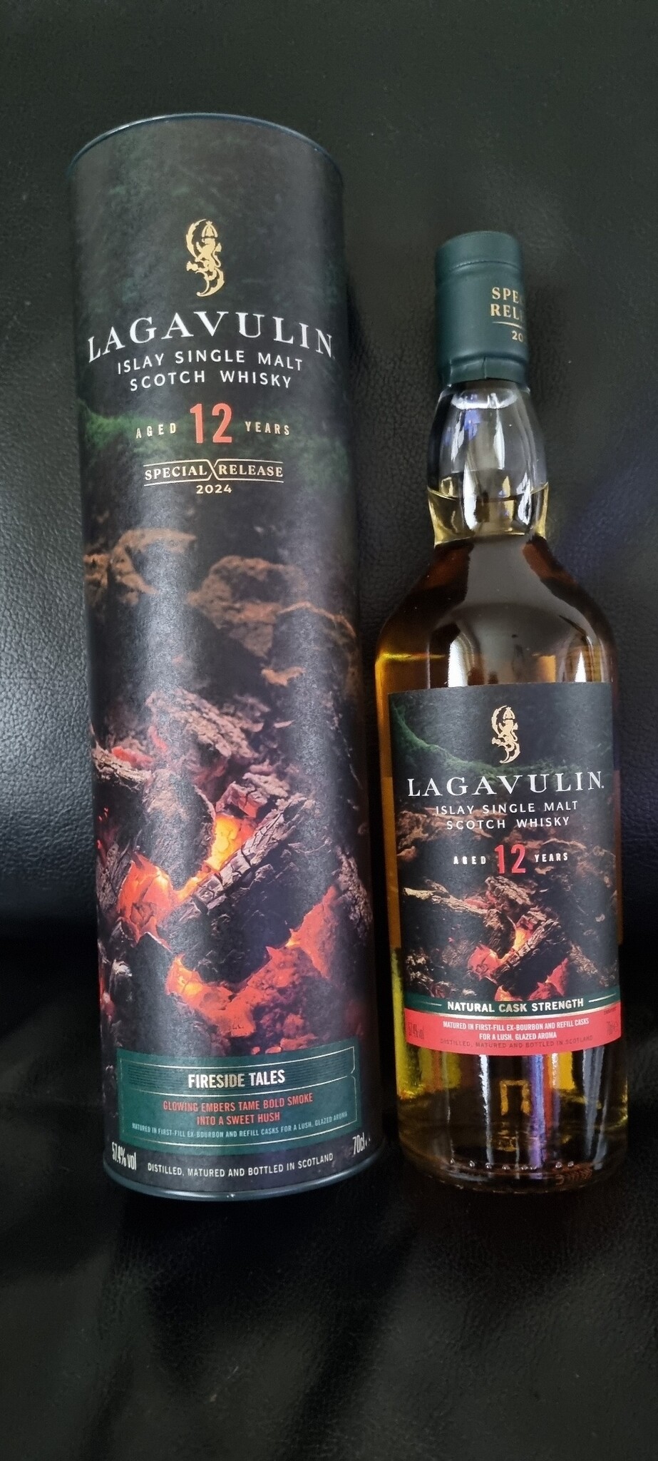 ORIGINAL DISTILLERY BOTLING LAGAVULIN 12Y FIRESIDE TALES 57.4% DIAGEO SPECIAL RELEASE 2024