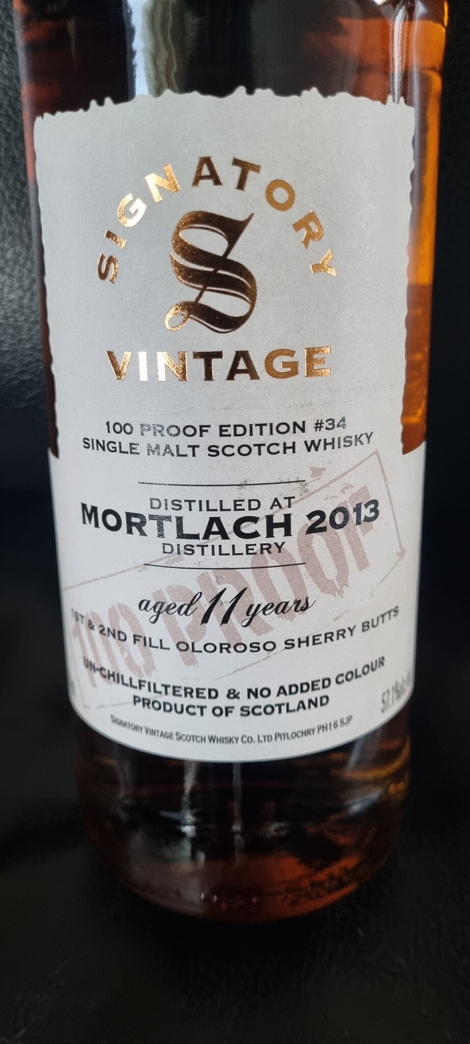 Signatory MORTLACH 11Y 2013-2024 57.1% 100 PROOF EDITION SIGNATORY VINTAGE