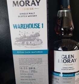 ORIGINAL DISTILLERY BOTLING GLEN MORAY 8Y 2015-2023 RIOJA CASK MATURED 59.8% WAREHOUSE 1 OB