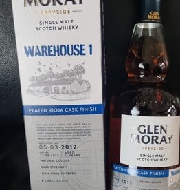 ORIGINAL DISTILLERY BOTLING GLEN MORAY PEATED RIOJA CASK 11Y 2012-2023 58.8% WAREHOUSE 1 OB