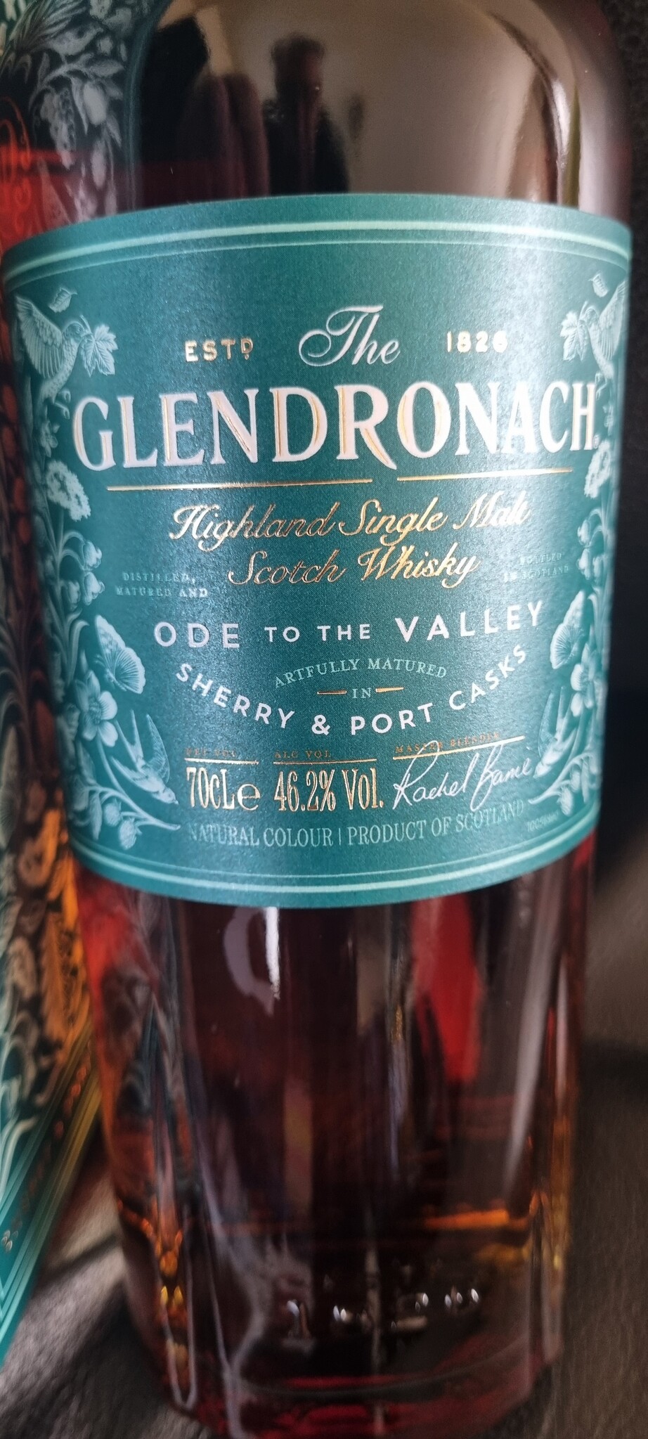 ORIGINAL DISTILLERY BOTLING GLENDRONACH ODE VALLEY SHERRY & PORT CASKS 46.2%  OB