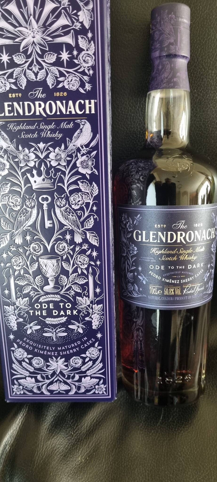 ORIGINAL DISTILLERY BOTLING GLENDRONACH ODE DARK PX SHERRY CASKS  50.8% OBO