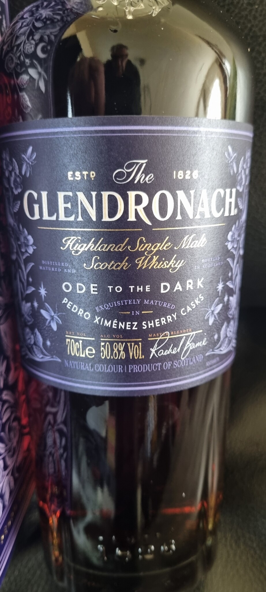 ORIGINAL DISTILLERY BOTLING GLENDRONACH ODE DARK PX SHERRY CASKS  50.8% OBO