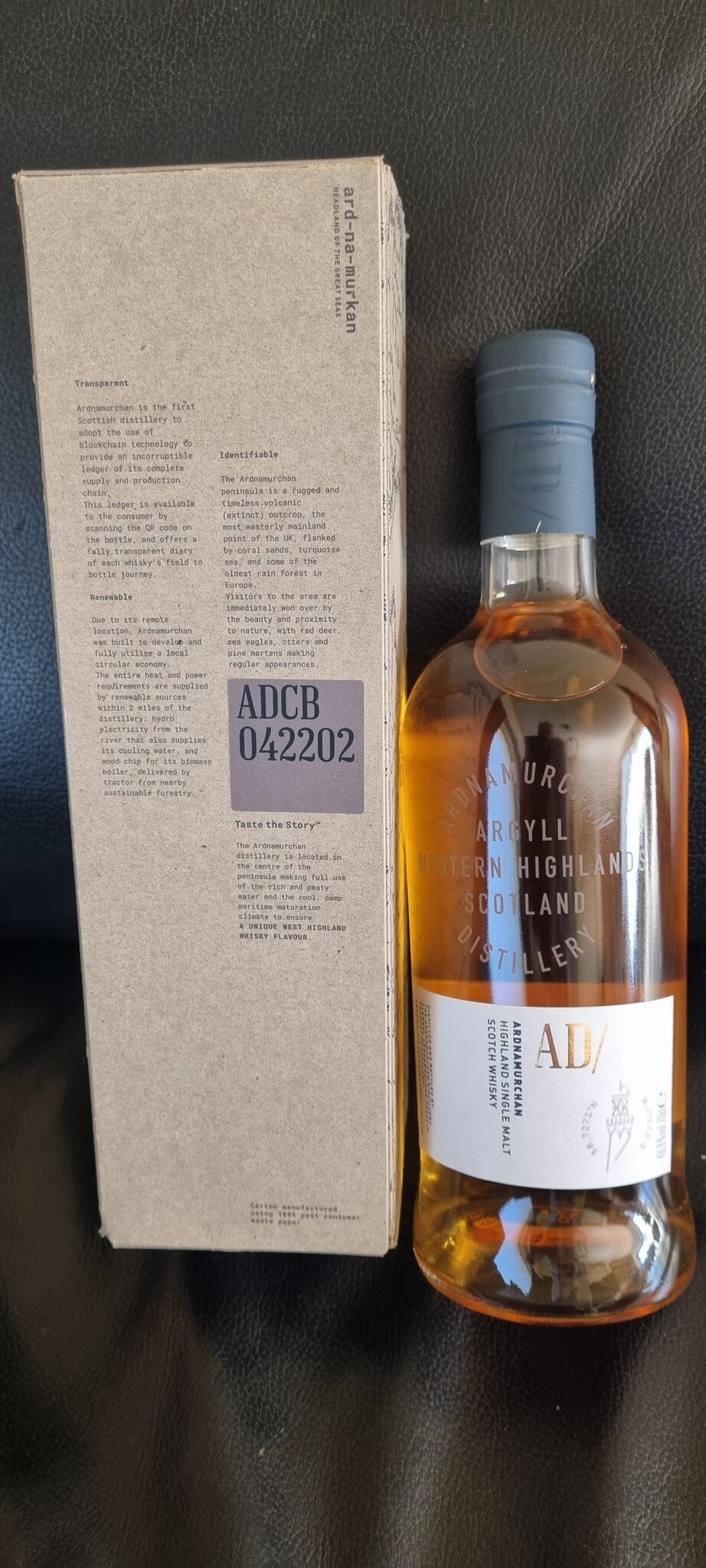 ORIGINAL DISTILLERY BOTLING ARDNAMURCHAN  AD/ 46.8% OB
