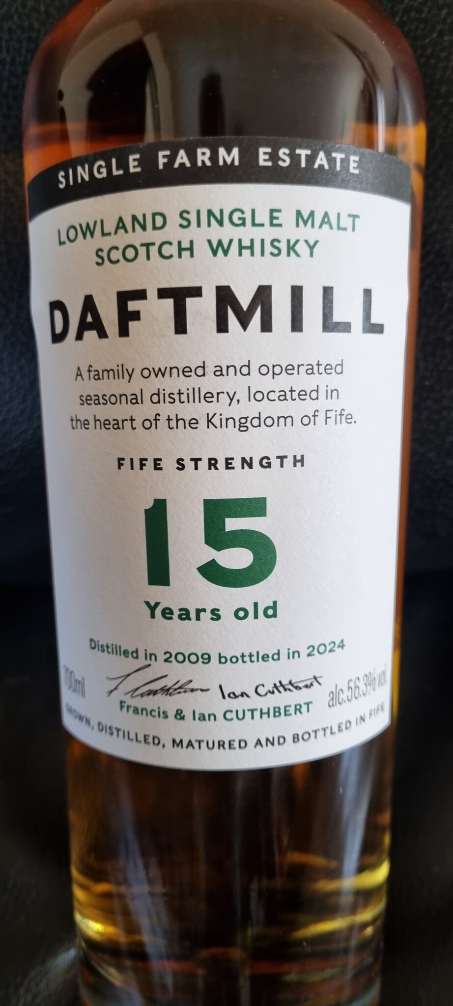 ORIGINAL DISTILLERY BOTLING DAFTMILL 15Y 2009-2024 56.3% OB