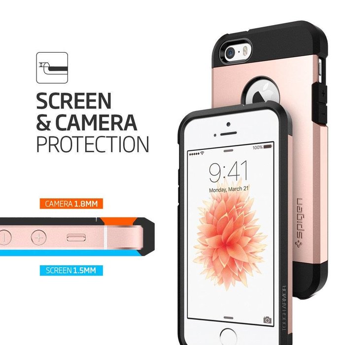 iPhone SE/5S/5 Case Tough Armor - Rose Gold