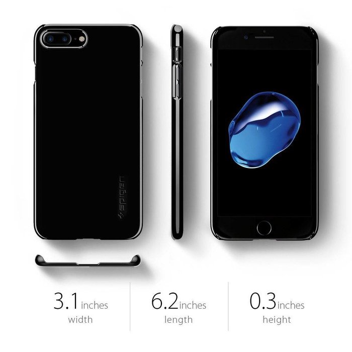 iPhone 7/8 Plus Case Thin Fit - Jet Black