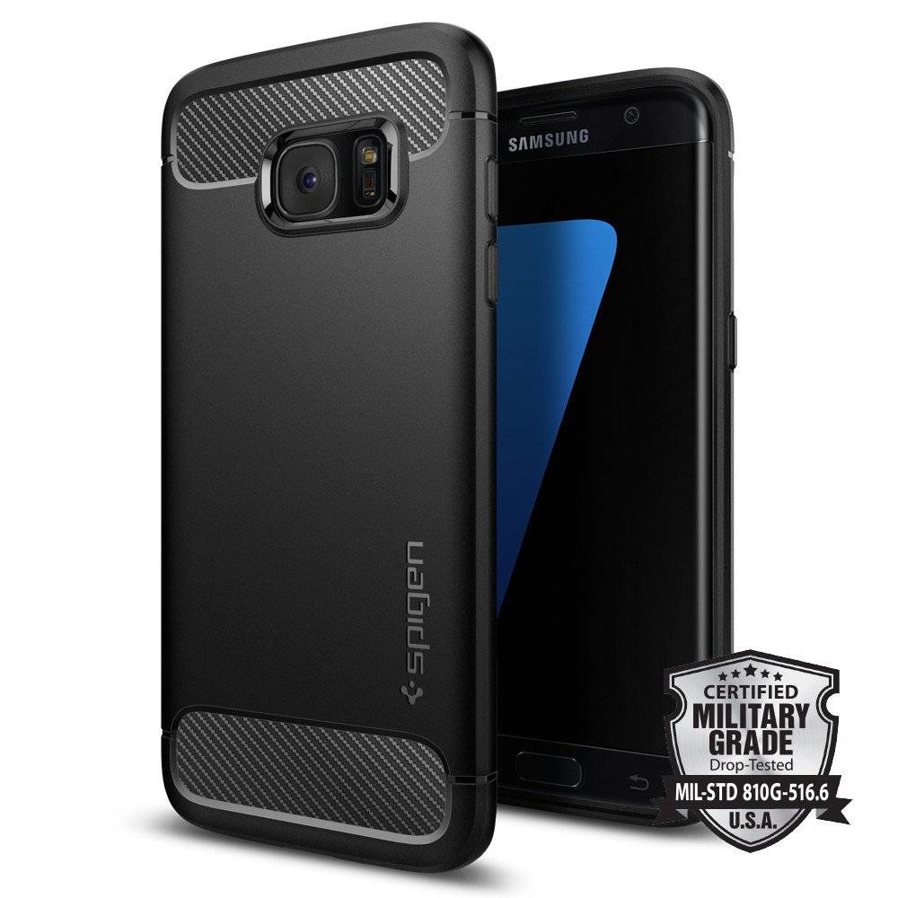 Rand gewelddadig Categorie Spigen Galaxy S7 Edge Case Rugged Armor - Black - Allspotson.com