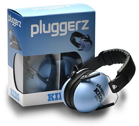fossiel het einde band Pluggerz Kids oorkappen blauw - gehoorbescherming voor kinderen Pluggerz
