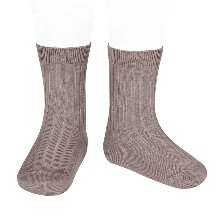 Condor  Condor Wide Ribbed  Children Socks Praline