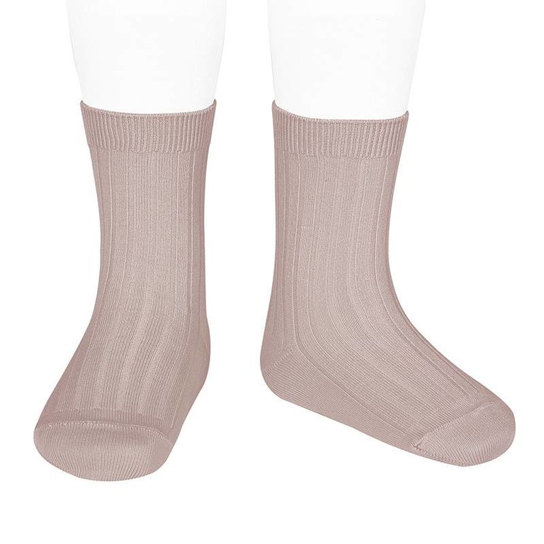 Condor  Condor Wide Ribbed  Socks Old Rose