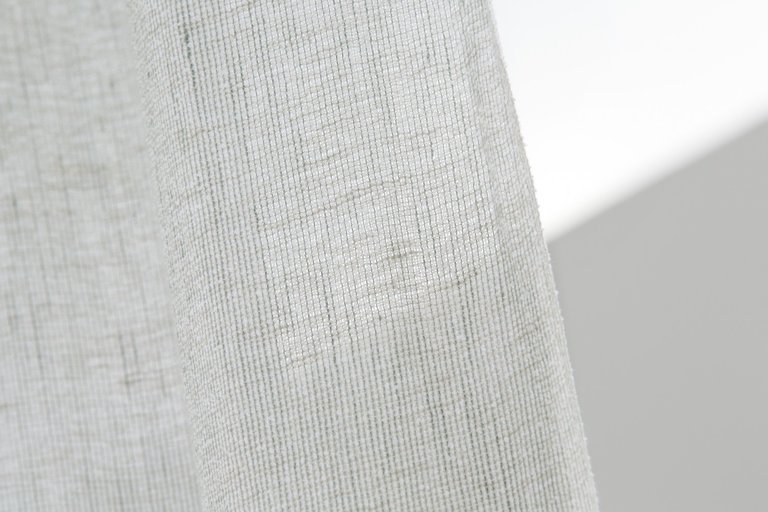 Grainy textured linen/cotton blend curtains