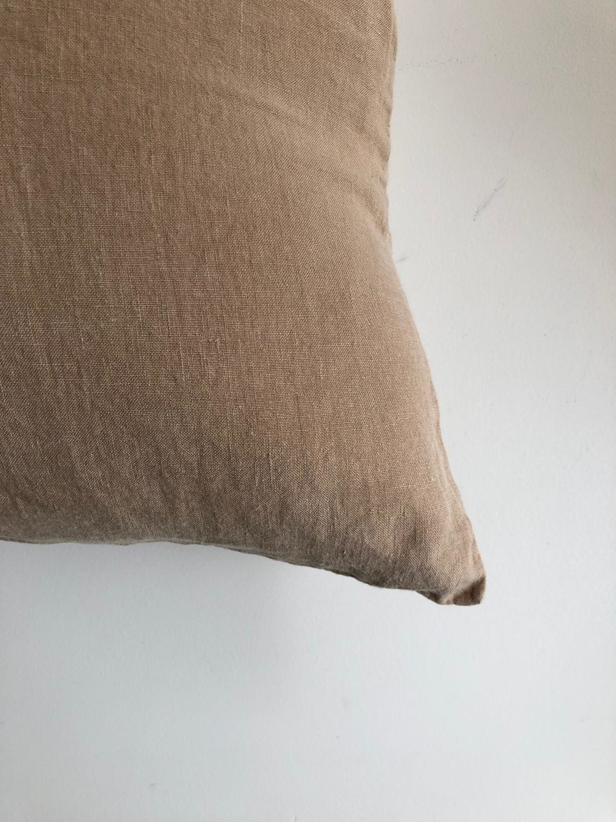 Linge Particulier Cushion Cover Camel Washed Linen 50 X 70 Cm