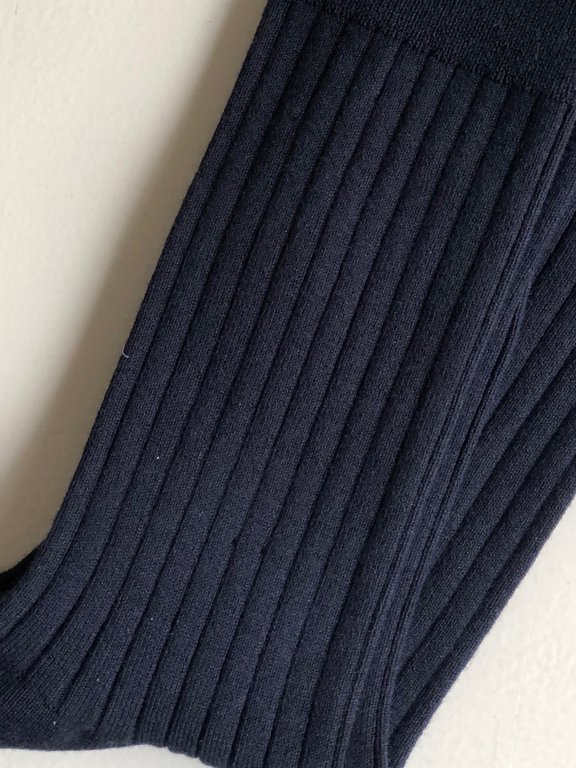 Condor  Condor Wide Ribbed Socks Navy Blue