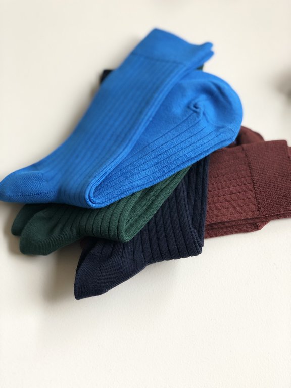 Condor  Condor Wide Ribbed  Socks Electric Blue