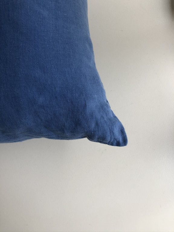 Linge Particulier  Linge Particulier Cushion Cover  Atlantic Blue Washed Linen 40 x 60cm