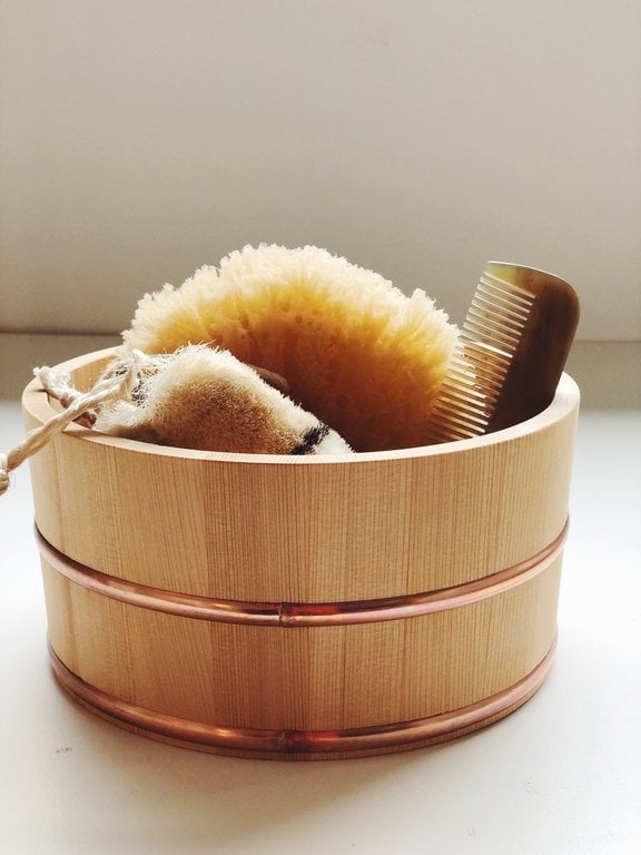 LAST ONE Japanese Hinoki Wood Bath Bucket