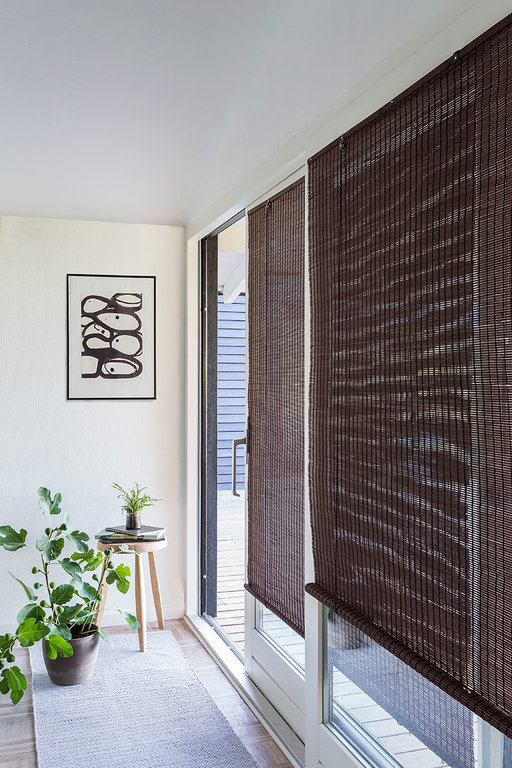 Color&Co Dark brown bamboo roller blinds