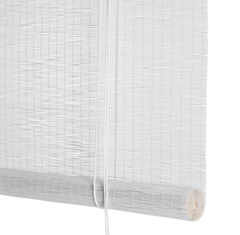Color&Co White Fine Bamboo Roller Blinds