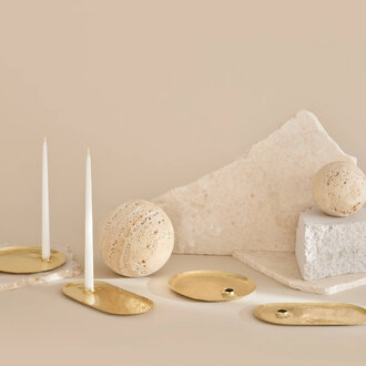 LAST ONE Lappalainen Brass Candleholder Round