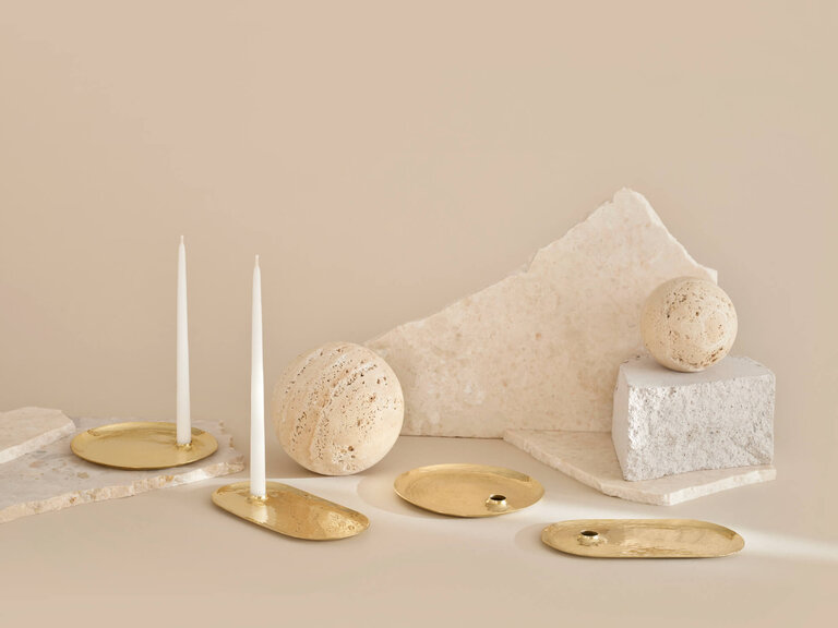 LAST ONE  Lappalainen Brass Candleholder Round