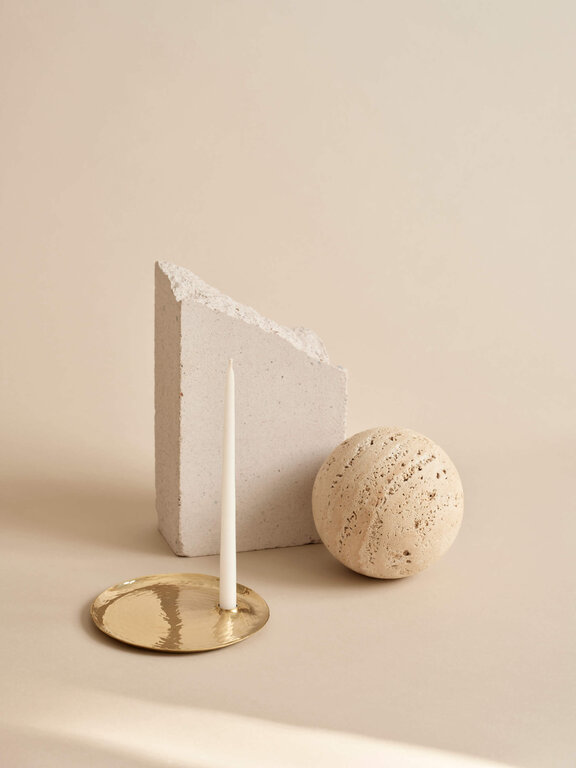 LAST ONE  Lappalainen Brass Candleholder Round