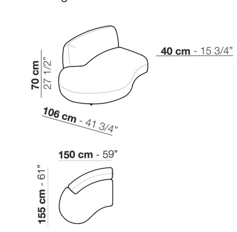 arflex  Arflex Tokio curved showroom sofa
