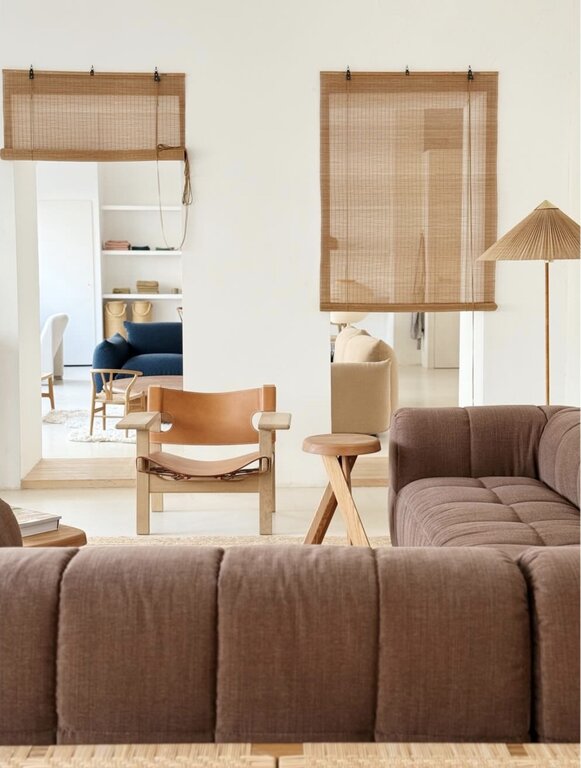arflex  IN STOCK - arflex Strips corner sofa 2  elements in choco cotton