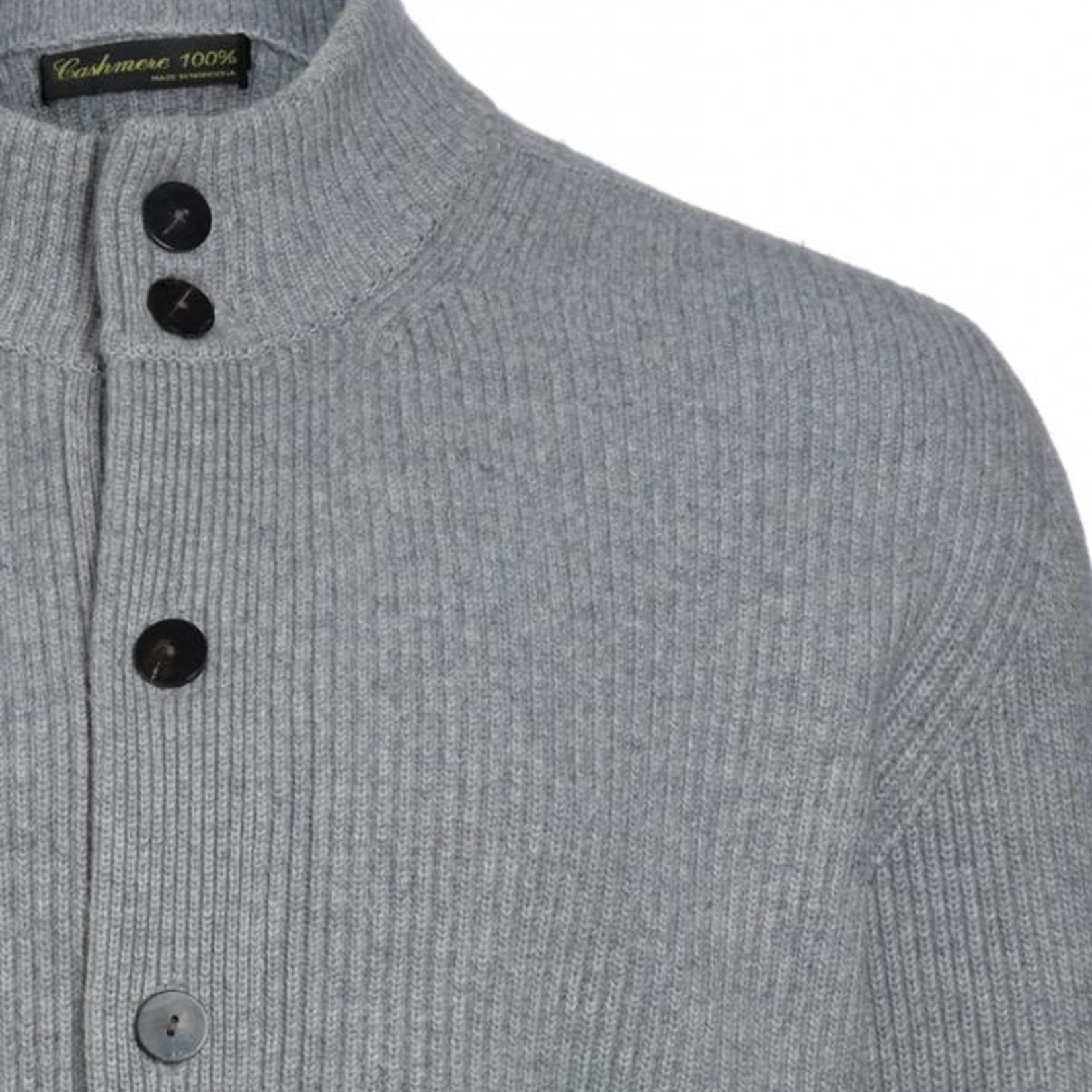 Baatar - wärmste Strickjacke aus Kaschmir - hellgrau