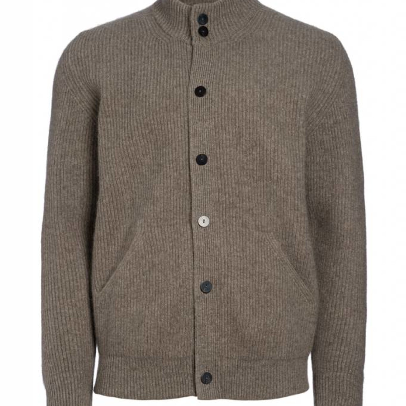 Baatar - Strickjacke aus Yackwolle - erdbraun