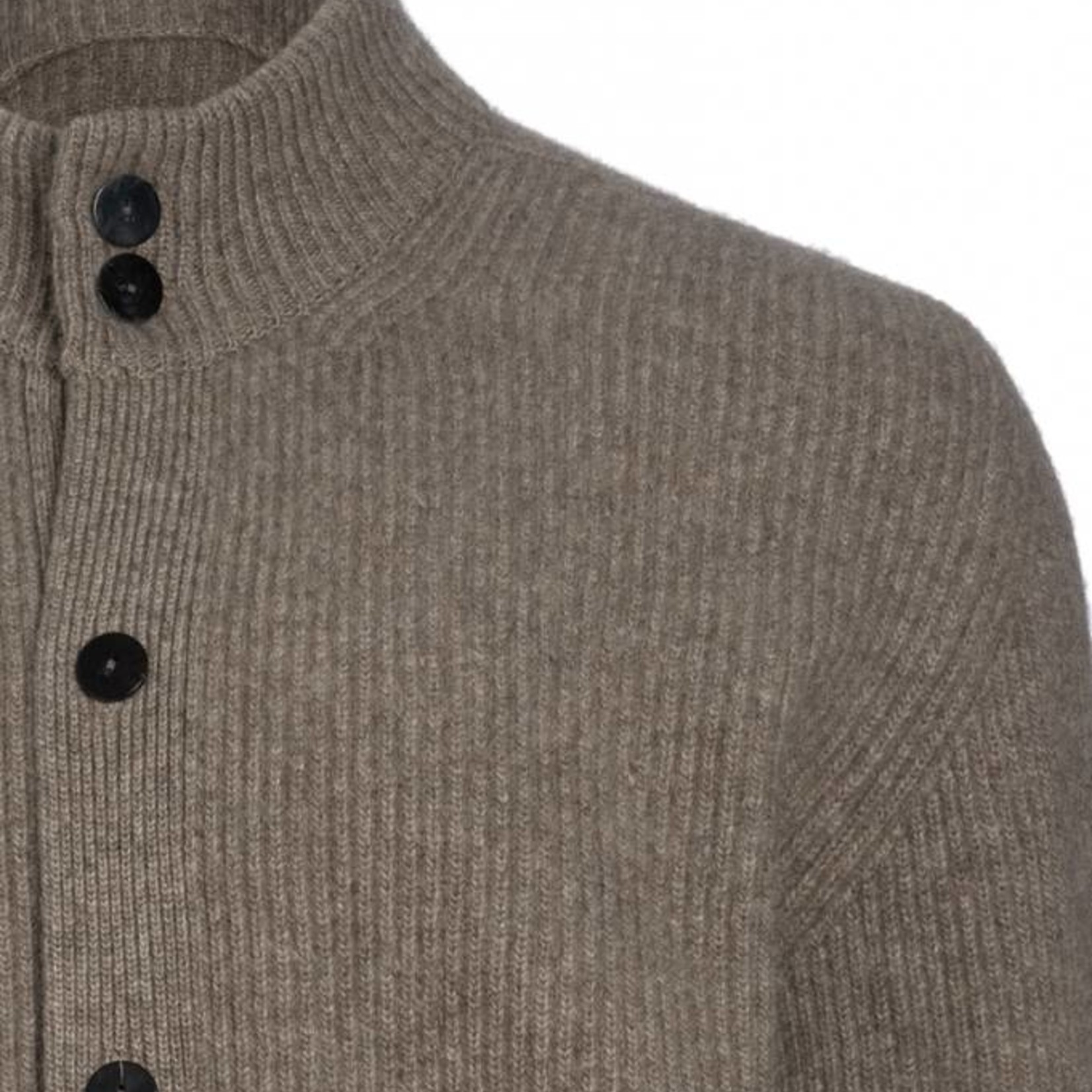 Baatar - Strickjacke aus Yackwolle - erdbraun