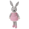 Sindibaba Hase Bibi mit Rassel grey/pink Kuscheltier