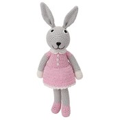 Sindibaba Hase Bibi mit Rassel grey/pink Kuscheltier