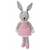 Sindibaba Bunny Bibi with rattle grey/pink