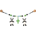Sindibaba Kinderwagenkette Panda weiß/schwarz mit Rassel