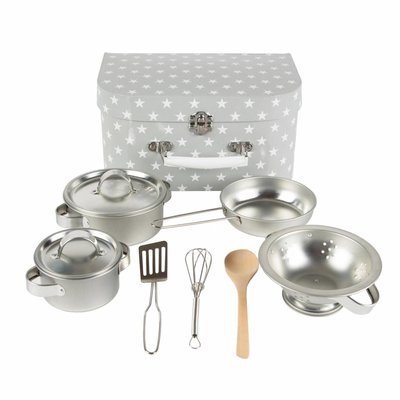 Sass & Belle Kitchen Cooking Box Grey Stars