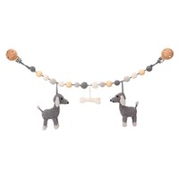 Sindibaba Stroller chain Dog Lucky grey with rattle