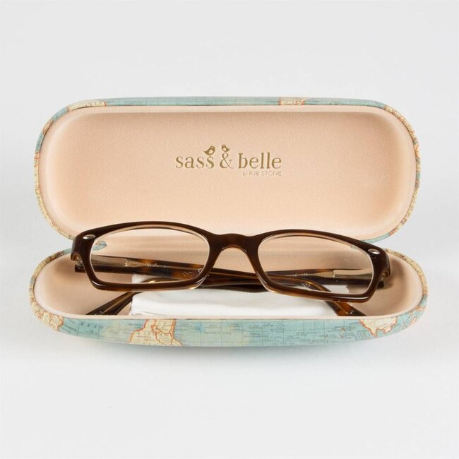 Glasses Case Vintage Map