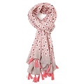 M&K Collection Scarf Geo Tassel pink