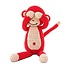 Sindibaba Monkey with rattle, red
