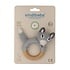 Sindibaba Rattle Fox on wooden ring grey